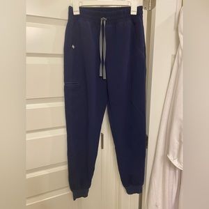 FIGS navy high waist Zamora jogger scrub pants size small